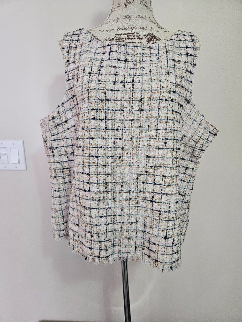 3/$25 Sleeveless Boucle Top